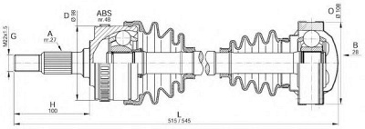 OPEN PARTS drs615300 -  Приводной вал